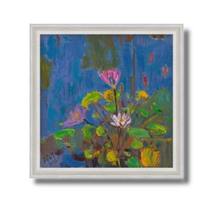 Original Teacher Zhang Liping's Floral Oil Painting Lotus-Whispers UV Printed <b>Canvas</b> Wall Art for Living Room Home Decoration Or - Product Image 6