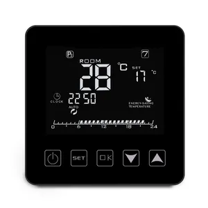 HY08AC-WIFI Thermostat 2 Pipe 4 Pipe 3 Fan Speed Voice Control Alexa Google Home Tuya WIFI FCU Fan Coil Units AC Thermostat