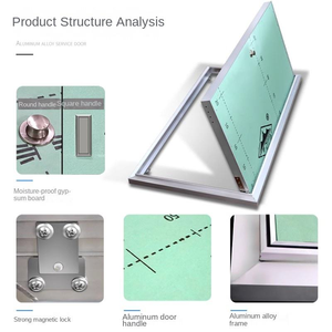 Pannello di Accesso a Soffitto con Chiusura <span class=keywords><strong>in</strong></span> Alluminio e <span class=keywords><strong>Cartongesso</strong></span>, Impermeabile e Resistente all'Umidità per Uso Ospedaliero e Residenziale - Product Image 5