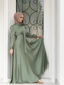 Abaya – <span class=keywords><strong>robe</strong></span> musulmane en Satin pour femmes, mode musulmane dubaï 2022 - Product Image 4