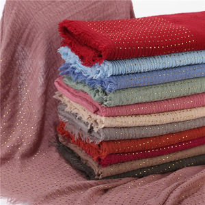 Hot Bán Crinkle Hồi Giáo Womens <span class=keywords><strong>Hijabs</strong></span> Khăn Khăn Choàng Với Sửa Chữa Nóng Trang Trí Bông Crinkle Hijab 2024 Bông - Product Image 1