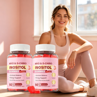 Gummies d'Inositol D-Chiro Inositol OEM sans sucre, végétaliennes, complément de fertilité Oméga 3 Vitamine D B12, catégorie Vitamines