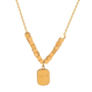 <span class=keywords><strong>Precio</strong></span> Competitivo B2B, Regalo para Tía, Chapado en Oro <span class=keywords><strong>de</strong></span> 14k, Tipografía Art Deco, para Influencers <span class=keywords><strong>de</strong></span> Redes Sociales - Product Image 3