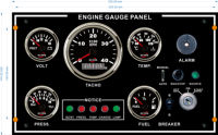 Nouvelle boîte de commande de tableau de bord ECMS 335*200mm avec couvercle pour remplacement des jauges de pression de moteur de bateau et de générateur diesel