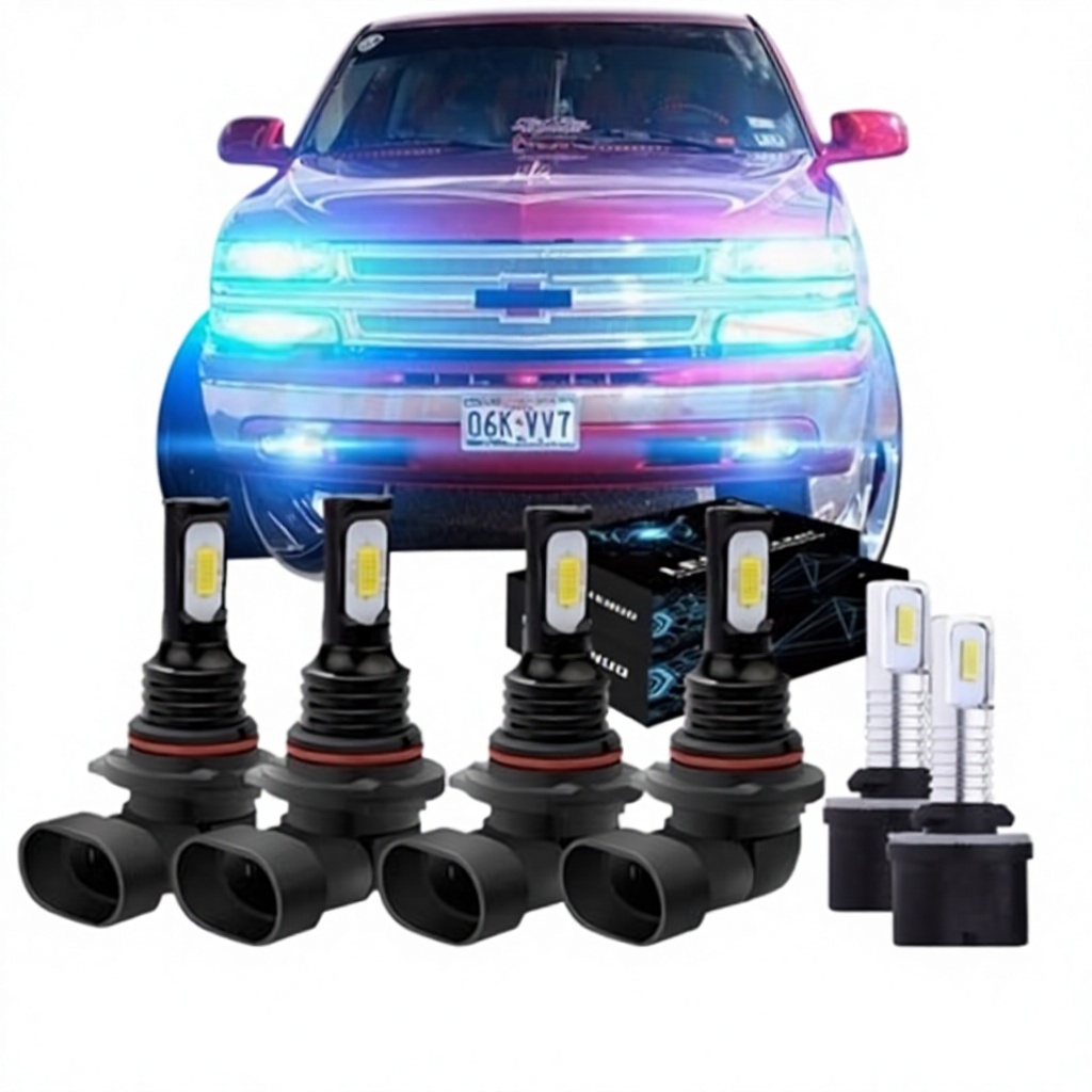 Universal 12V LED Headlight Combo Set, 36W 8000 Lumens, H4 H7 H8 H11 H13 880 881 9005 9006 9007 High-Brightness Car LED Bulbs