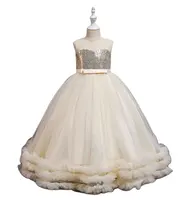 Dress Fancy Event Girl Dress With This Gorgeous Design Ruffled Cross Over Tulle Bodice