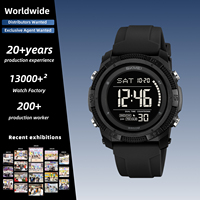 Montre de sport SKMEI 2449, analogique-numérique, alarme, chronomètre, résistante à l'eau, multifonctionnelle, LED, unisexe