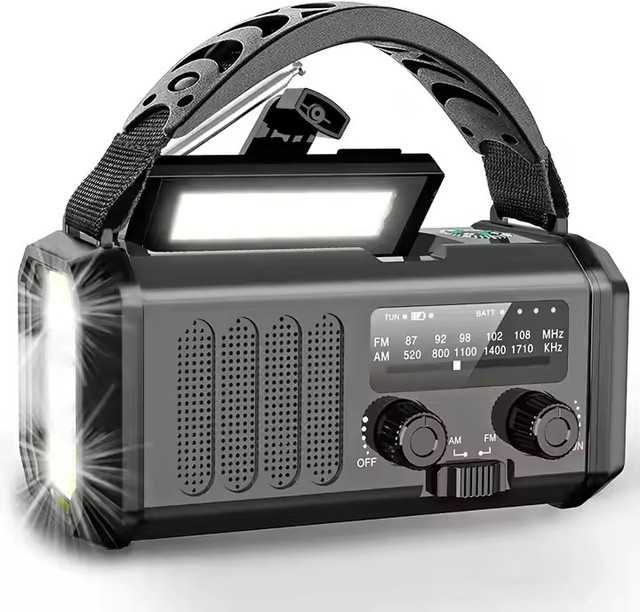 Hot Sale 10000mah Rechargeable Battery Flashlight Radio Portable Am Fm Noaa Self Powered Dynamo Emergency Solar Hand Crank Radio