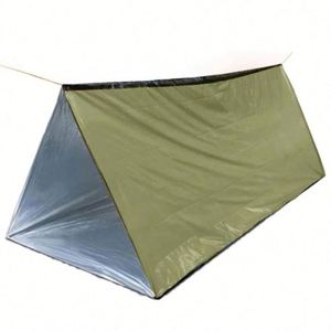 Wokedo OEM PE Green Four-season Lightweight <b>2</b>-Door Windproof Fishing Bivvy Emergency <b>Tent</b> Quick Automatic Opening Aluminum Foil - Product Image 1