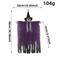 Décorations d'extérieur en plastique durable et tissu pour Halloween : squelettes et fantômes, accessoires pour maison hantée et fournitures de fête