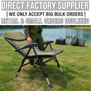 Factory Wholesale Lightweight 180KG Heavy Duty <b>Foldable</b> Portable Fishing Chair Retractable Backrest Reinforced 600D Oxford - Product Image 2