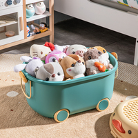 Bacs de rangement empilables modernes pour enfants en plastique moulé par injection, motif canard mignon, grande capacité, organisateurs de jouets domestiques