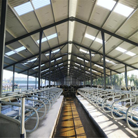 Structure en acier préfabriquée à faible coût pour élevage de chèvres, de moutons, de bétail, conception de hangar, maison à vendre