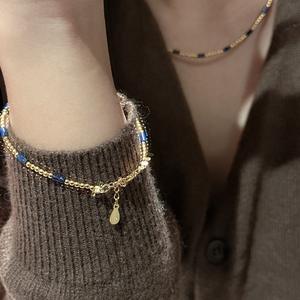 Collar de Plata S925, Dulce, Pequeño, Redondo, de Doble Cara, con Diseño Coreano Único, Collar de Moda con Cuentas para Mujer - Product Image 3