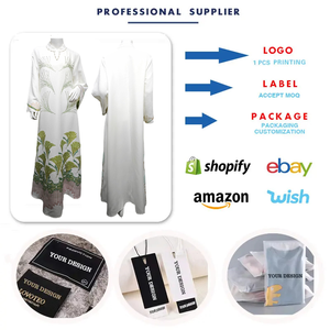 AB475 Abaya de luxe du Moyen-Orient, Dubaï, robe musulmane pour femmes, jacquard, estampage à chaud, strass, jalabiya pour vêtements islamiques - Product Image 3