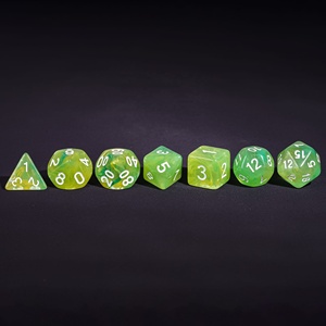 UDixi ชุดลูกเต๋าอะคริลิคสองสี, ชุดลูกเต๋าโพลีเมอร์โปร่งแสงพิมพ์ลายโลโก้ตามสั่ง - Product Image 3