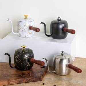 Kingze Outils de café <span class=keywords><strong>Barista</strong></span> de luxe Théière en acier inoxydable Bouilloire à col de cygne Ustensiles de cafetière pour café - Product Image 5