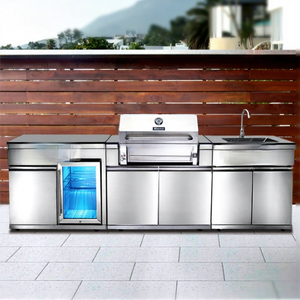Parrilla de Carbón <span class=keywords><strong>Vimo</strong></span> Sheng de Aluminio con 4 Quemadores, Encendido Eléctrico, Multifuncional, Mesa de Barbacoa para Exteriores, Dispositivo de Seguridad contra Llamas - Product Image 1