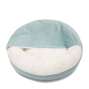 Cama ortopédica de lujo para perro y gato, manta con capucha para calor y seguridad, lavable a máquina, resistente al agua/suciedad - Product Image 2