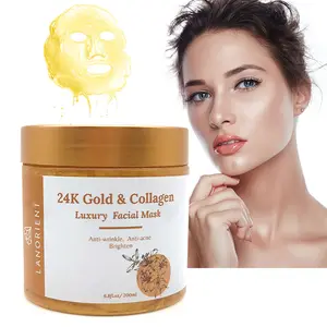 Masque facial Peel Off au collagène anti-rides et hydratant OEM Masque facial doré 24k Peel Off