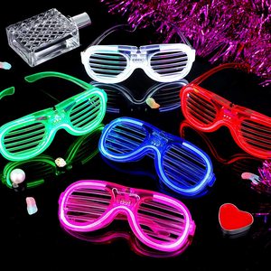 Adults Cosplay Kid Luminous Halloween Accessories Toy Glow in Dark Neon <strong>Party</strong> Supplies Sunglasses Christmas Light up Led <strong>Glasses</strong> - Product Image 1
