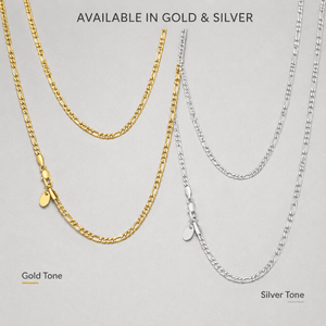 Hot Sale Stainless Steel 18K Gold Figaro Chain Necklace Unisex Hip Hop Layered Necklaces Wholesale - Product Image 4