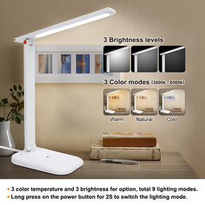 Wiederauf ladbare LED-Schreibtisch lampe Lese büro <span class=keywords><strong>Light</strong></span> Touch Dimmbare moderne Nachttisch lampe - Product Image 4
