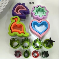 Dierlijke Cartoon Vormen Diy Groente Fruit Cutter Schattige Lunch Punch Brood Sandwich Snijder En Sealer Set