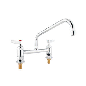 Grifo Mezclador de Cocina de Grado Comercial con Cuerpo de Latón Cromado, Manija Suave, Caño Giratorio de Alta Presión para Fregadero - Product Image 1