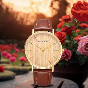 Montres de luxe pour hommes en acier inoxydable, montres classiques en bois à quartz pour hommes, vente chaude - Product Image 4