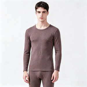 <span class=keywords><strong>Ropa</strong></span> <span class=keywords><strong>Interior</strong></span> Térmica de Lyocell para Mujer, Conjunto de Invierno para <span class=keywords><strong>Pareja</strong></span>, Camiseta de Cuello Redondo Ajustada, Pantalones Gruesos de Color Sólido para Hombre - Product Image 4