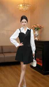 6592 [<span class=keywords><strong>Miss</strong></span> Zhishi] Robe chemise élégante de luxe française deux-en-un, nouvelle robe élégante pour femme - Product Image 4