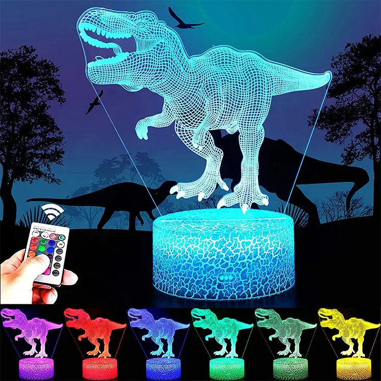 Hot sales 130-220*60-155 mm Animals Shape stuffed animal plush cuddly nachtlicht luz de noche 3D Night Light