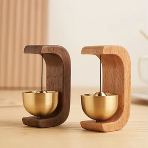 Carillon éolien en bois pour porte, sonnette sans fil, décoration de porte d'entrée, vent décoratif pour l'ouverture de la maison, décoration intérieure - Product Image 1