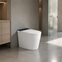 Toilette intelligente intégrée en céramique, bidet monobloc, chasse d'eau automatique à capteur, télécommande, siège chauffant pour maison, villa, hôtel