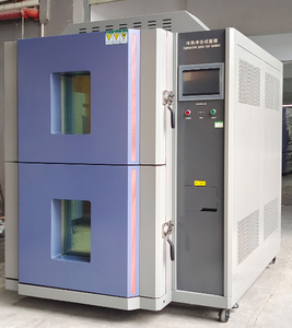 80 एल औद्योगिक प्रोग्रामेबल दो क्षेत्रों वायु से वायु पर्यावरण हीटिंग थर्मल शॉक कोल्ड शॉक परीक्षण कक्ष - Product Image 1