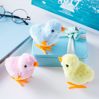 Jouets à remonter interactifs pour chats : lapin en peluche et poussin sauteur, jouet à remonter original en forme de poulet pour animaux de compagnie