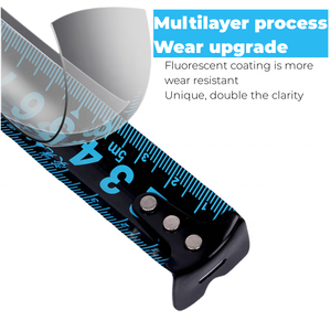 أحدث مصنع للبيع بالجملة 5 أمتار سميكة زرقاء مضيئة مع مسطرة فولاذية مطاطية مضادة للسقوط - Product Image 6