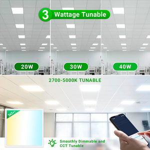 Smart App Control 2x2 LED Flat Panel 20-40W Wireless APP Control Office Recessed <strong>Drop</strong> <strong>Ceiling</strong> <strong>Light</strong> for Office &amp; Hotel - Product Image 4