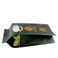Sacs d'emballage personnalisés imprimés avec la marque CM, mats, 250g, 1KG, à fond carré, avec valve et fermeture éclair, pour grains de café et en-cas