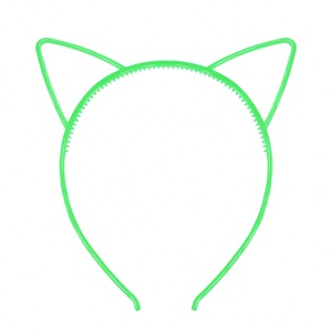 Glow in the Dark Headband Glitter <b>Tiara</b> Luminous Headpiece Cat Ear <b>Plastic</b> Hair Band Women Girl Party Crown Headdress - Product Image 5