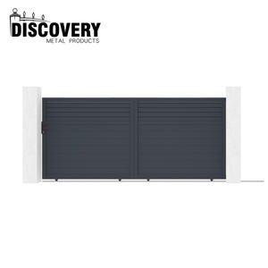 Porte battante en métal de découverte Cadre en alliage d'aluminium enduit de poudre imperméable écologique Clôture extérieure moderne inspirée de la <span class=keywords><strong>nature</strong></span> - Product Image 5