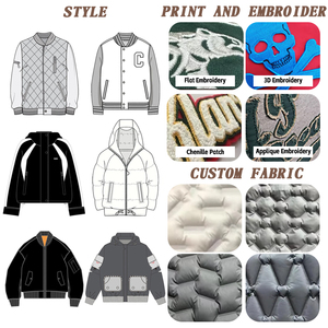 Chaqueta universitaria Para Hombre da tay áo thời trang dạo phố Varsity Áo khoác Chenille thêu Đại học bóng chày áo khoác cho nam giới - Product Image 5