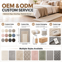 Soft Plush Geometric Bedside Carpet Rug for Bedroom Floor Mats for Home Runner Rugs Custom Size and Colors Wholesale