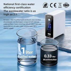 Purificador de <span class=keywords><strong>Agua</strong></span> RO Eléctrico Manual de 1000G para Debajo del Fregadero, Sistema de Filtración de 4 Etapas, Monitoreo de TDS, Autolimpieza para el Hogar - Product Image 3