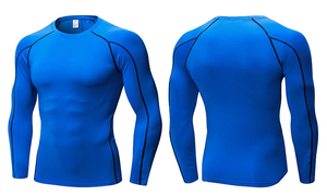 Camiseta Deportiva de <span class=keywords><strong>Manga</strong></span> <span class=keywords><strong>Larga</strong></span> Transpirable Personalizada para Correr, Camisa de Compresión para Hombre, Camiseta de <span class=keywords><strong>Manga</strong></span> <span class=keywords><strong>Larga</strong></span> para Entrenamiento - Product Image 2