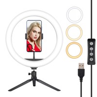 Proins Offre Spéciale LED Selfie Anneau Lumière pour Live Streaming Jeu Tiktok Maquillage Beauté Vidéo Cercle Lampe