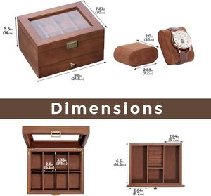 Caja de Regalo de Madera de Nogal Sólida Personalizada, Caja de Joyería de Madera de Lujo con Logotipo Grabado con Láser, Multifuncional - Product Image 6