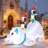 Décoration gonflable de Noël Dragon de 2,4 m avec bonbons, décorations de Noël gonflables d'extérieur avec lumière, vente en gros d'usine