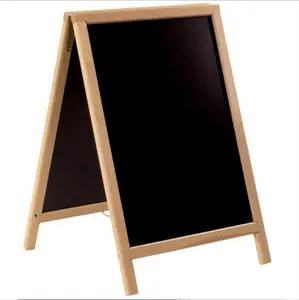 Custom Wooden Blackboard Wooden A-Frame Signs For Chalks Wooden Standing Sidewalk Signs